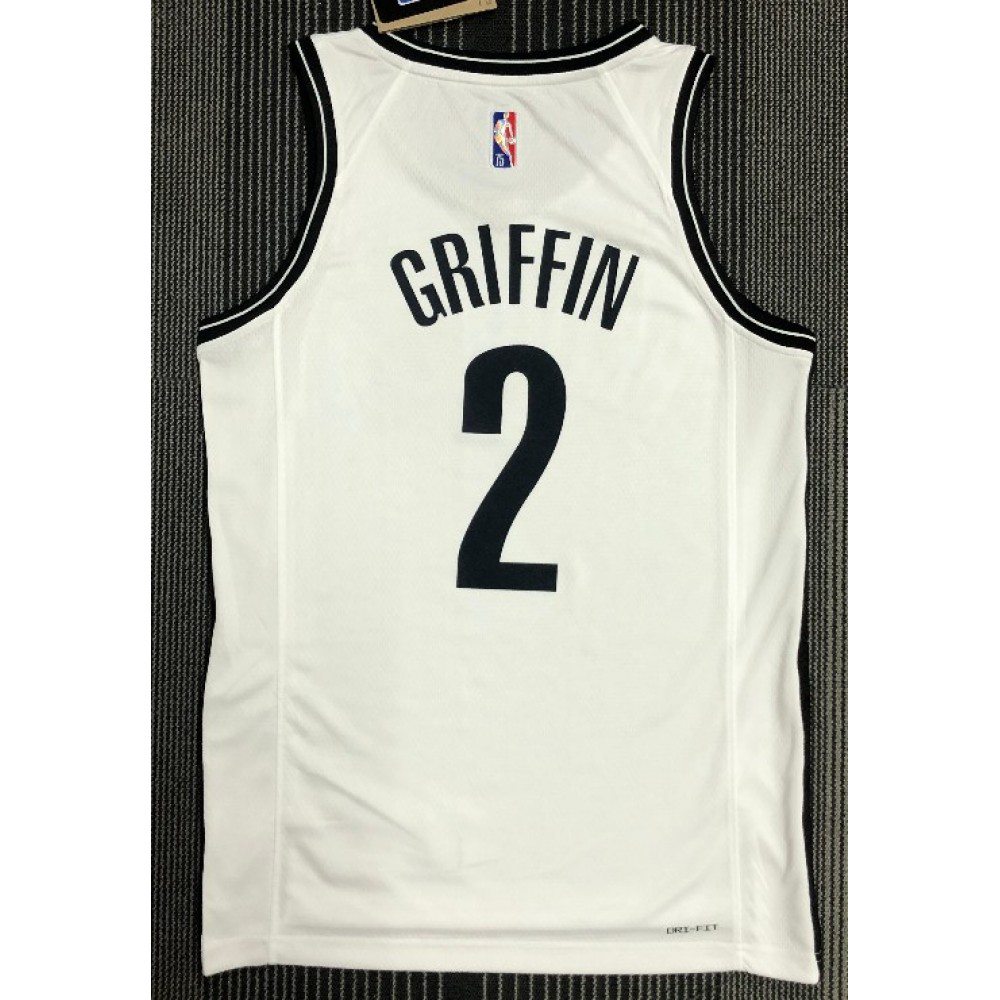 Men's Brooklyn Nets Blake Griffin #2 White 2021 Swingman NBA Jersey - Icon Edition-Pro Kit Vault | Brand New 26/27 Sports Jerseys